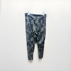 Mono B Active Wear Camo Holographic Foil Highwaist Leggings Army Black X-Large